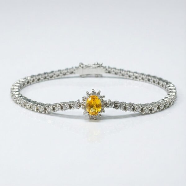 Promethea Yellow Sapphire Tennis Bracelet